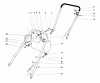 Toro 23100 - 21" Whirlwind Hevi-Duty Lawnmower, 1973 (3000001-3999999) Listas de piezas de repuesto y dibujos HANDLE ASSEMBLY H. P. MODEL