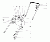 Toro 23004 - 21" Whirlwind Hevi-Duty Lawnmower, 1974 (4000001-4999999) Listas de piezas de repuesto y dibujos HANDLE ASSEMBLY H.P. MODEL 23004