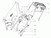 Toro 23123 - 21" Whirlwind Hevi-Duty Lawnmower, 1974 (4000001-4999999) Listas de piezas de repuesto y dibujos HANDLE ASSEMBLY S.P. MODELS 23144 & 23123