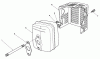 Toro 26620B - Lawnmower, 1992 (2000001-2999999) Listas de piezas de repuesto y dibujos MUFFLER ASSEMBLY (ENGINE NO. VMM1-7)
