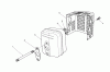 Toro 26620BF - Lawnmower, 1991 (1000001-1999999) Listas de piezas de repuesto y dibujos MUFFLER ASSEMBLY (ENGINE NO. VML0-7)