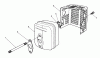 Toro 26620C - Lawnmower, 1989 (9000001-9999999) Listas de piezas de repuesto y dibujos MUFFLER ASSEMBLY (ENGINE NO. VMJ8)