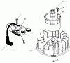 Toro 26621 - Lawnmower, 1990 (0000001-0999999) Listas de piezas de repuesto y dibujos MAGNETO & FLYWHEEL ASSEMBLY (ENGINE MODEL NO. VMK9-2)