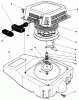 Toro 26621 - Lawnmower, 1990 (0000001-0999999) Listas de piezas de repuesto y dibujos RECOIL ASSEMBLY (ENGINE MODEL NO. VMK9-2)