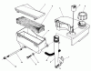 Toro 26621B - Lawnmower, 1992 (2000001-2999999) Listas de piezas de repuesto y dibujos AIR CLEANER & FUEL TANK ASSEMBLY (ENGINE MODEL NO. VMM1-2)