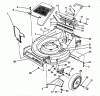 Toro 26622 - Lawnmower, 1989 (9000001-9999999) Listas de piezas de repuesto y dibujos HOUSING ASSEMBLY (UNIT SERIAL NO. 9000101 THRU 9002425 AND 9010534 & UP)