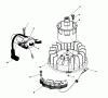 Toro 26624 - Lawnmower, 1990 (0000001-0001101) Listas de piezas de repuesto y dibujos MAGNETO & FLYWHEEL ASSEMBLY (ENGINE MODEL NO. VMJ8)