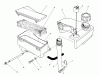 Toro 26624 - Lawnmower, 1990 (0001102-0999999) Listas de piezas de repuesto y dibujos AIR CLEANER & FUEL TANK ASSEMBLY (ENGINE MODEL NO. VMK9-3)