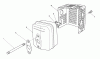 Toro 26626 - Lawnmower, 1990 (0000001-0999999) Listas de piezas de repuesto y dibujos MUFFLER ASSEMBLY (ENGINE MODEL NO. VMK9-3)