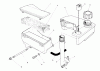 Toro 26625BG - Lawnmower, 1990 (0000001-0999999) Listas de piezas de repuesto y dibujos AIR CLEANER & FUEL TANK ASSEMBLY (ENGINE NO. VMK9)