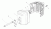 Toro 26625B - Lawnmower, 1991 (1000001-1999999) Listas de piezas de repuesto y dibujos MUFFLER ASSEMBLY (ENGINE NO. VML0-5)