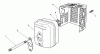 Toro 26625BG - Lawnmower, 1992 (2000001-2999999) Listas de piezas de repuesto y dibujos MUFFLER ASSEMBLY (ENGINE NO. VMM1-5)