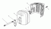 Toro 26625CS - Lawnmower, 1989 (9000001-9999999) Listas de piezas de repuesto y dibujos MUFFLER ASSEMBLY (ENGINE NO. VMJ7)