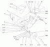 Toro 26633B - Lawnmower, 1996 (6900001-6999999) Listas de piezas de repuesto y dibujos DECK ASSEMBLY