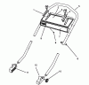 Toro 26640B - Lawnmower, 1993 (3900001-3999999) Listas de piezas de repuesto y dibujos HANDLE ASSEMBLY