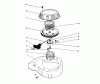 Toro 26682 - Lawnmower, 1990 (0000001-0999999) Listas de piezas de repuesto y dibujos RECOIL ASSEMBLY (ENGINE MODEL NO. 47PK9-2)