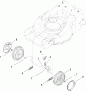 Toro 446E (R48) - R48 Recycling Mower, 2008 (SN 280000001-290999999) Listas de piezas de repuesto y dibujos HEIGHT-OF-CUT AND FRONT WHEEL ASSEMBLY