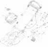 Toro 447F (R48) - R48 Recycling Mower, 2010 (310000001-310999999) Listas de piezas de repuesto y dibujos ENGINE AND ELECTRIC START ASSEMBLY