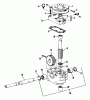 Toro 23201 - 25" Whirlwind Hevi-Duty Lawnmower, 1973 (3000001-3999999) Listas de piezas de repuesto y dibujos GEAR CASE ASSEMBLY