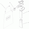 Toro 51583 - Super Blower Vac, 1996 (69000001-69999999) Listas de piezas de repuesto y dibujos VACUUM TUBE & BAG ASSEMBLY