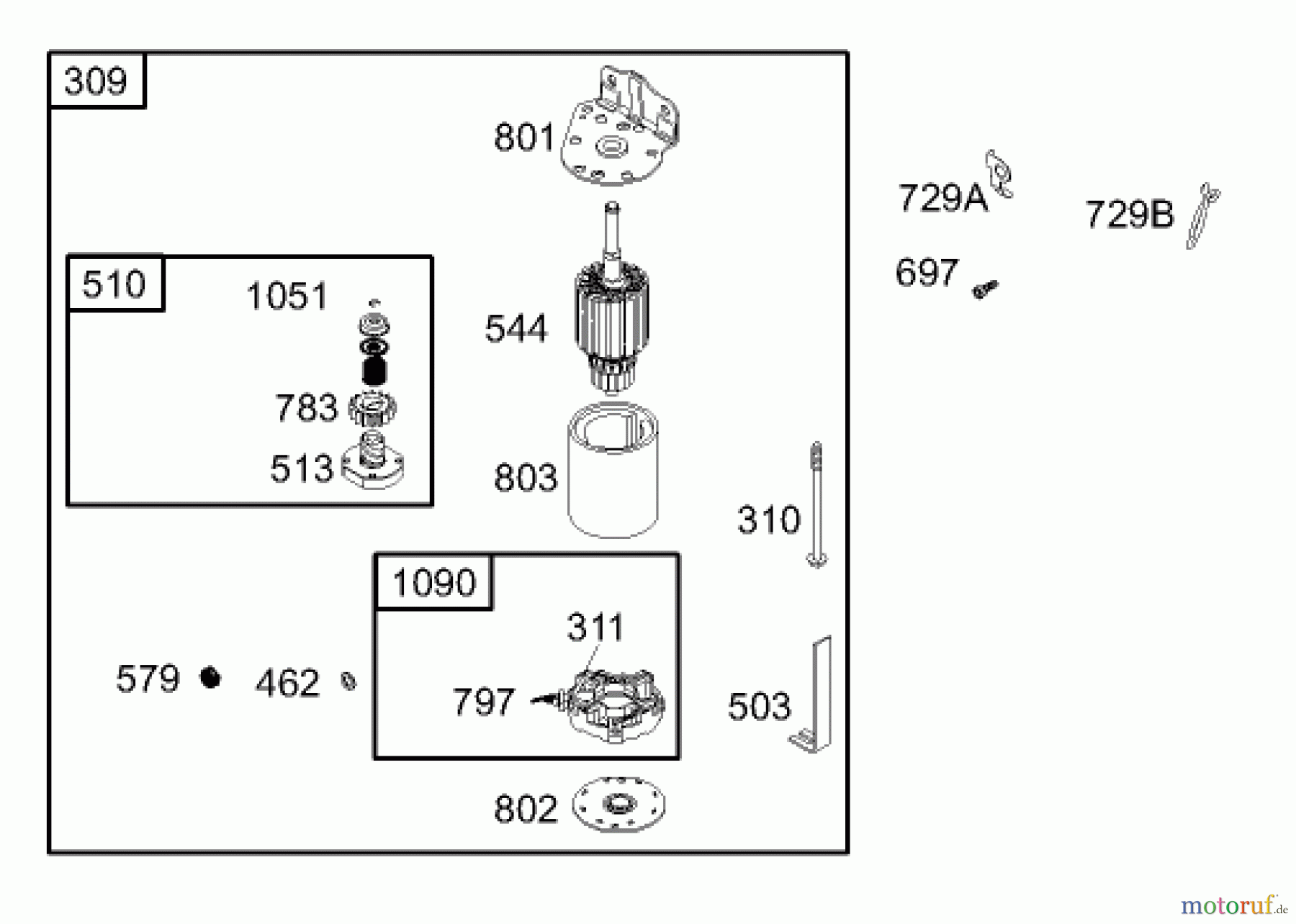 Toro Neu Mowers, Zero-Turn 74301 (14-38Z) - Toro 14-38Z TimeCutter Z Riding Mower, 2003 (230000001-230999999) STARTER ASSEMBLY BRIGGS AND STRATTON MODEL 280H07-0166-E1