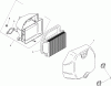 Toro 74360 (Z4200) - TimeCutter Z4200 Riding Mower, 2007 (270000001-270999999) Listas de piezas de repuesto y dibujos AIR INTAKE AND FILTRATION ASSEMBLY KOHLER SV590-0019