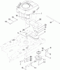Toro 74360 (Z4200) - TimeCutter Z4200 Riding Mower, 2009 (290000001-290001198) Listas de piezas de repuesto y dibujos ENGINE, MUFFLER AND CLUTCH ASSEMBLY