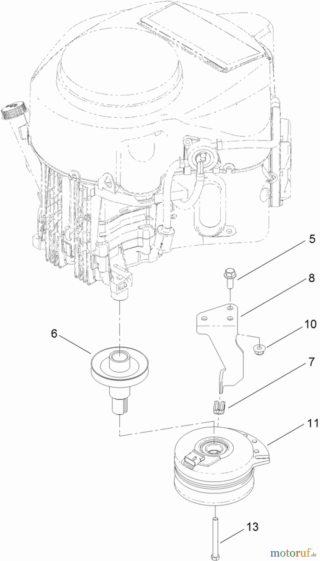 Toro Neu Mowers, Zero-Turn 74386 (ZS 4200) - Toro TimeCutter ZS 4200 Riding Mower, 2012 (SN 312000001-312999999) CLUTCH ASSEMBLY
