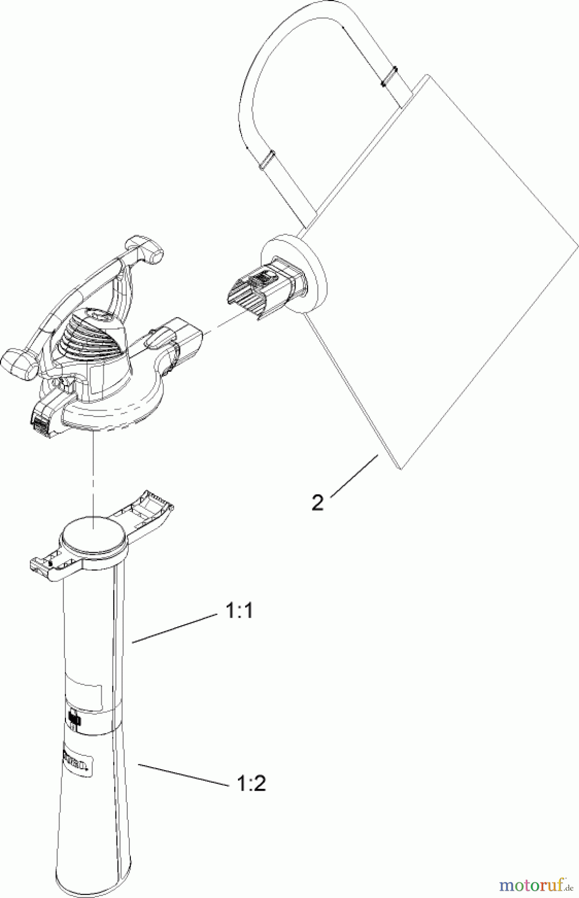  Toro Neu Blowers/Vacuums/Chippers/Shredders 51599 - Toro Ultra Blower/Vacuum, 2007 (270000001-270071999) BAGGING ASSEMBLY