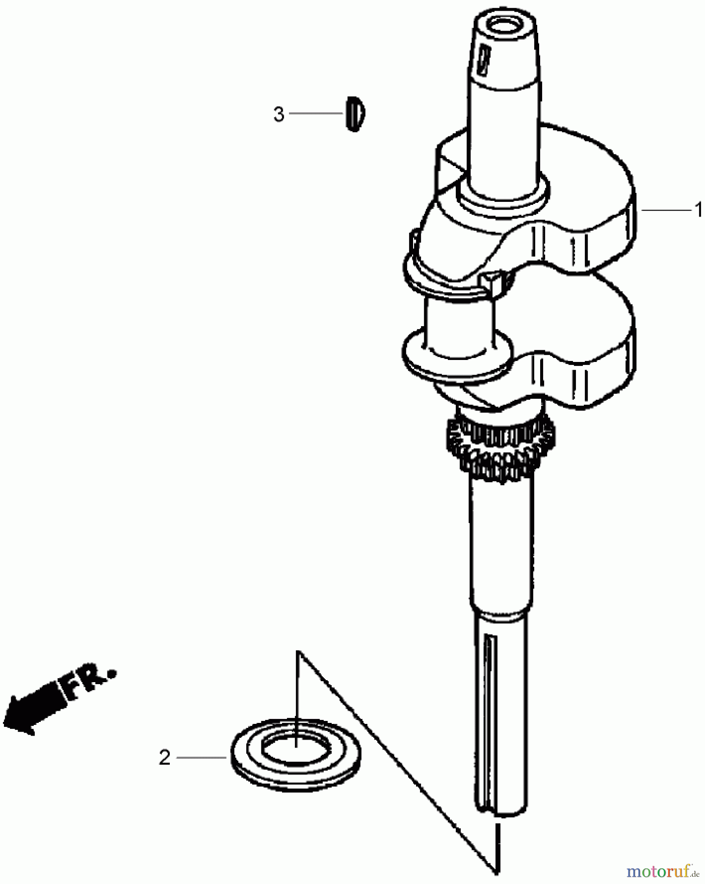 Toro Neu Mowers, Zero-Turn 74434 (ZD530) - Toro TimeCutter ZD530 Riding Mower, 2007 (270000001-270999999) CRANKSHAFT ASSEMBLY HONDA GXV530 EXA2