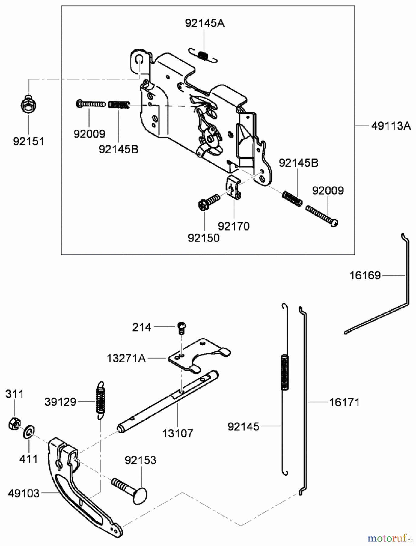  Toro Neu Mowers, Zero-Turn 74437 (ZD420T) - Toro TimeCutter ZD420T Riding Mower, 2009 (290000001-290999999) CONTROL EQUIPMENT ASSEMBLY KAWASAKI FH541V-CS50