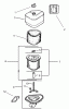 Toro 74601 (17K-44ZX) - 17K-44ZX TimeCutter ZX Riding Mower, 2003 (230000001-230999999) Listas de piezas de repuesto y dibujos AIR INTAKE/FILTRATION ASSEMBLY KOHLER CV 490S-27503