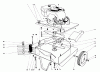Toro 62853 - Shredder, 1974 (4000001-4999999) Listas de piezas de repuesto y dibujos ENGINE AND BASE ASSEMBLY