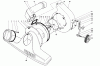 Toro 62900 - 5 hp Lawn Vacuum, 1973 (3000001-3999999) Listas de piezas de repuesto y dibujos BLOWER HOUSING AND FAN ASSEMBLY