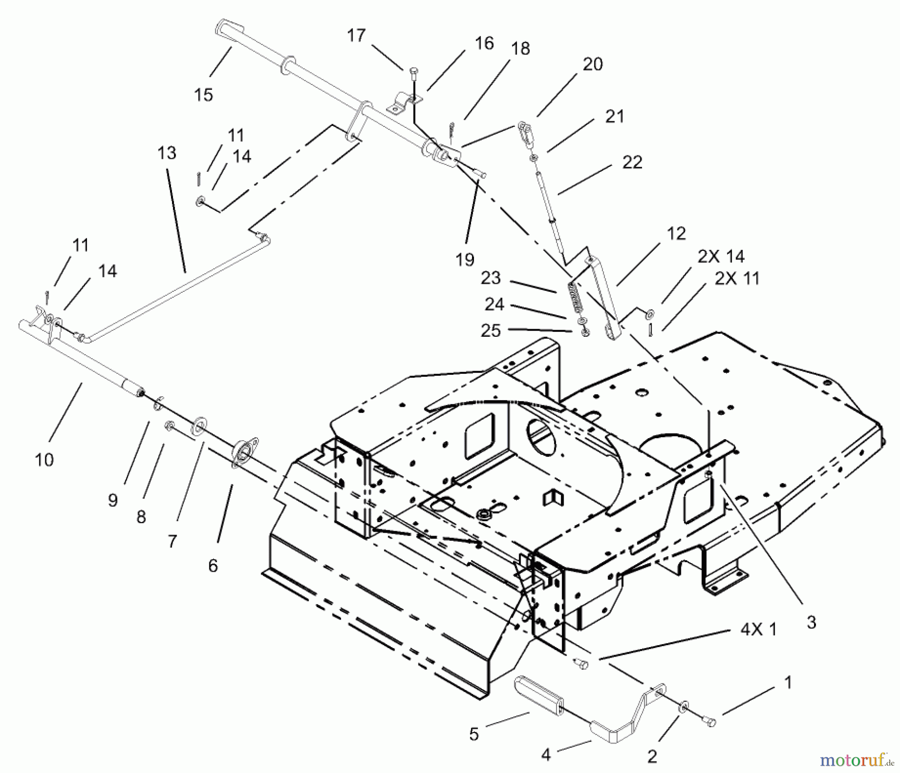 Toro Neu Mowers, Zero-Turn 74801 (18-52ZX) - Toro 18-52ZX TimeCutter ZX Riding Mower, 2003 (230000001-230999999) PARKING BRAKE ASSEMBLY