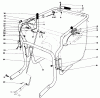 Toro 62912 - 5 hp Lawn Vacuum, 1990 (0000001-0999999) Listas de piezas de repuesto y dibujos CONTROL & HANDLE ASSEMBLY (MODEL 62923)