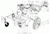 Toro 62912 - 5 hp Lawn Vacuum, 1990 (0000001-0999999) Listas de piezas de repuesto y dibujos ENGINE & BASE ASSEMBLY (MODEL 62923 CONTINUED)
