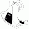 Toro 62923 - 5 hp Lawn Vacuum, 1992 (2000001-2999999) Pièces détachées SNOUT ASSEMBLY