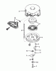 Toro 38035 (3521) - 3521 Snowthrower, 1986 (6000001-6999999) Listas de piezas de repuesto y dibujos REWIND STARTER NO. 590604