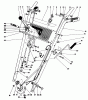 Toro 38052 (521) - 521 Snowthrower, 1990 (0000001-0999999) Listas de piezas de repuesto y dibujos HANDLE ASSEMBLY