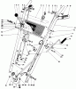 Toro 38056 (521) - 521 Snowthrower, 1990 (0000001-0999999) Listas de piezas de repuesto y dibujos HANDLE ASSEMBLY