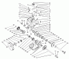 Toro 38087 (1332) - 1332 Power Shift Snowthrower, 2004 (240000001-240999999) Listas de piezas de repuesto y dibujos TRACTION GEARCASE ASSEMBLY PART NO. 66-8030