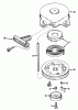 Toro 38100 (S-140) - S-140 Snowthrower, 1981 (1000001-1999999) Listas de piezas de repuesto y dibujos REWIND STARTER NO. 590537 ENGINE MODEL NO. AH520, TYPE 1584A, 1584B, 1601, 1601A & 1601B