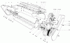 Toro 38130 (S-200) - S-200 Snowthrower, 1980 (0000001-0015000) Listas de piezas de repuesto y dibujos LOWER MAIN FRAME ASSEMBLY (MODEL 38120 & 38130)