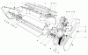 Toro 38130 (S-200) - S-200 Snowthrower, 1980 (0500000-0999999) Listas de piezas de repuesto y dibujos LOWER MAIN FRAME ASSEMBLY (MODEL 38120 & 38130)