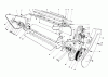 Toro 38167C (S-620) - S-620 Snowthrower, 1986 (6000001-6999999) Listas de piezas de repuesto y dibujos LOWER MAIN FRAME ASSEMBLY
