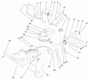 Toro 38182 - CCR Powerlite Snowthrower, 2000 (200000001-200999999) Listas de piezas de repuesto y dibujos HOUSING, UPPER SHROUD, & CHUTE ASSEMBLY