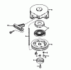 Toro 38176 - CCR Powerlite Snowthrower, 1992 (2000001-2999999) Listas de piezas de repuesto y dibujos RECOIL STARTER NO. 590537