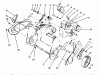 Toro 38176 - CCR Powerlite Snowthrower, 1994 (4900001-4999999) Listas de piezas de repuesto y dibujos ENGINE & WHEEL ASSEMBLY
