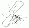 Toro 38176 - CCR Powerlite Snowthrower, 1996 (6900001-6999999) Listas de piezas de repuesto y dibujos HANDLE ASSEMBLY